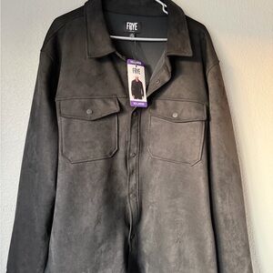 🧥✨ FRYE Faux Suede Shirt Jacket | Men’s XXL | NEW WITH TAGS